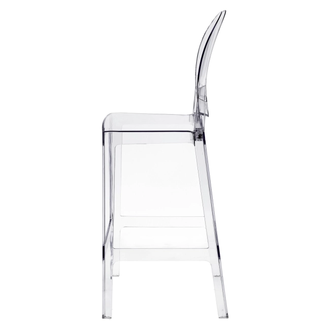 Stołek barowy Viki transparentny 75cm